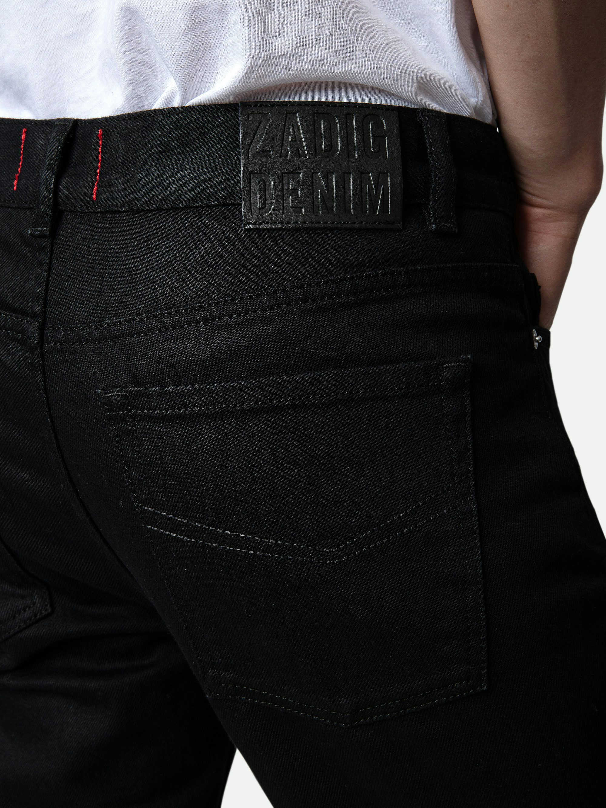 Jean Mick - Röhrenjeans mit Reißverschluss.